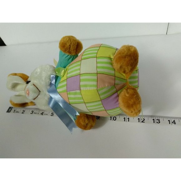 Vintage 1989 Bloomer Bunny Rabbit Plushie Stuffed Animal w/Blank- A Hug For Card - Picture 7 of 11